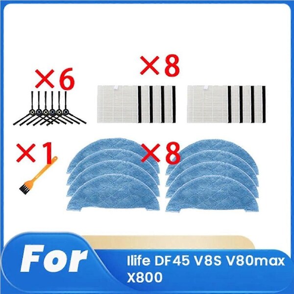 23 Pcs For Ilife DF45 V8S V80max X800 Robot Vacuum Cleaner Parts