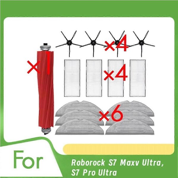 15 Pcs Cleaner Parts Replacement for Roborock S7 Maxv Ultra