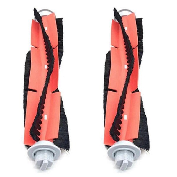 2X Roller Main Brush Replacement Parts for Xiaomi Mijia Lydsto R1 Robot Vacuum Cleaner Accessories Black