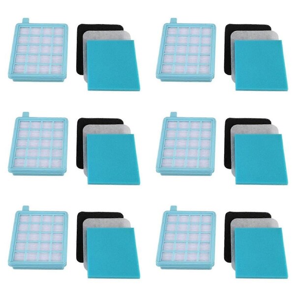 6X Filter Set for PowerPro Active and Compact Vacuum Cleaner. (Comparable with FC8058 / 01)