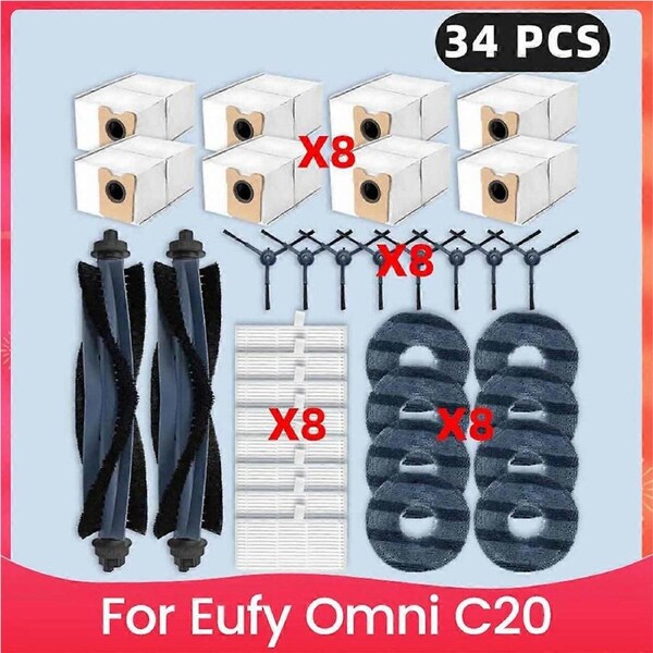 For Eufy Omni C20 Robot Vacuum Spare Parts Main Side Brush
