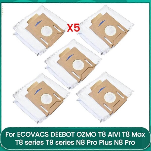 5PCS Dust Bag for Ecovacs Deebot Ozmo T8, T8+ Vacuum Cleaner Bags