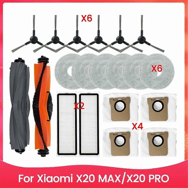 20PCS for Xiaomi X20 MAX X20 PRO Vacuum Cleaner Replacement Parts