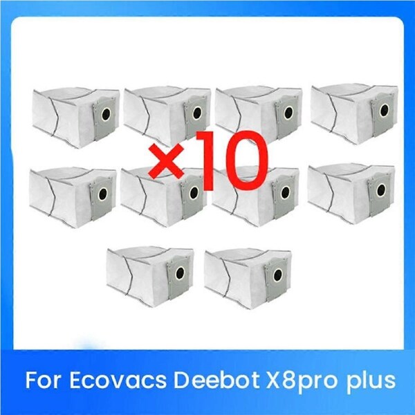 10 Pcs Dust Bags for Ecovacs Deebot X8pro Plus Sweeper Accessories