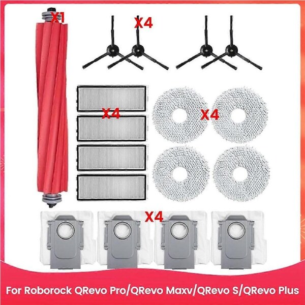 17PC for Roborock Qrevo Pro/Qrevo MaxV/QrevoS/Qrevo Plus Vacuum Parts