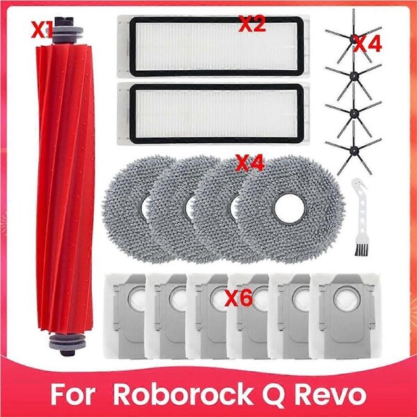 For Roborock Q Revo Robot Vacuum Cleaner Main Side Brush Hepa Filters
