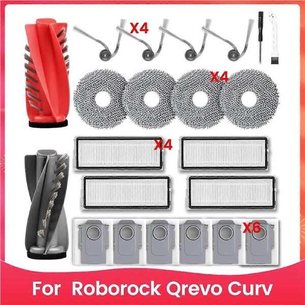 For Roborock Qrevo Curv Robot Vacuum Cleaner Parts Main Side Brush