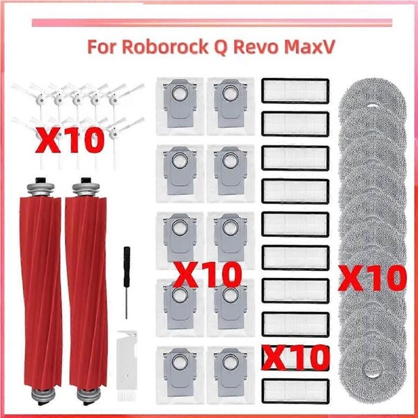 For Roborock Q Revo MaxV Robot Vacuum Main Side Brush HEPA Filter Mop