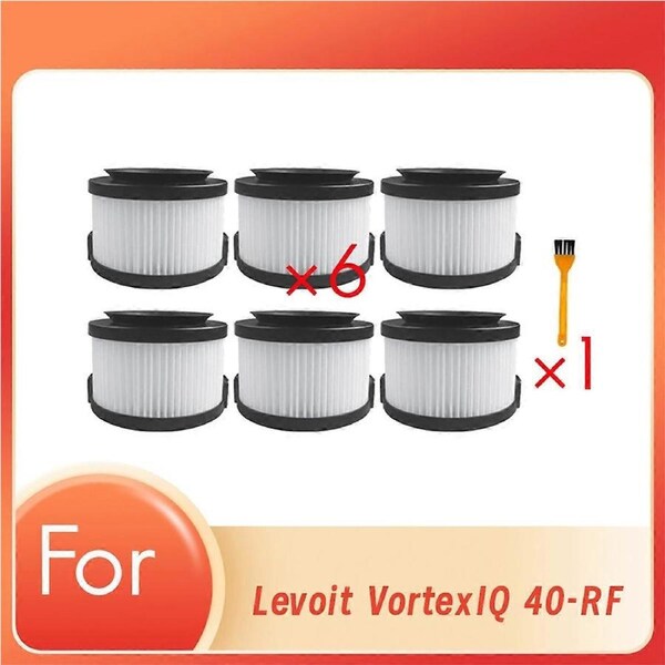 6 Pcs Front Filter with Clean Brush for Levoit Vortexiq 40-Rf