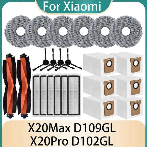 For X20 Max D109GL Robot Vacuum Accessories Parts