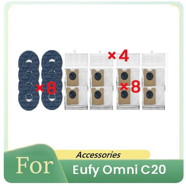 20 Pcs for Eufy Omni C20 Sweeping Robot Accessories Cleaner Parts