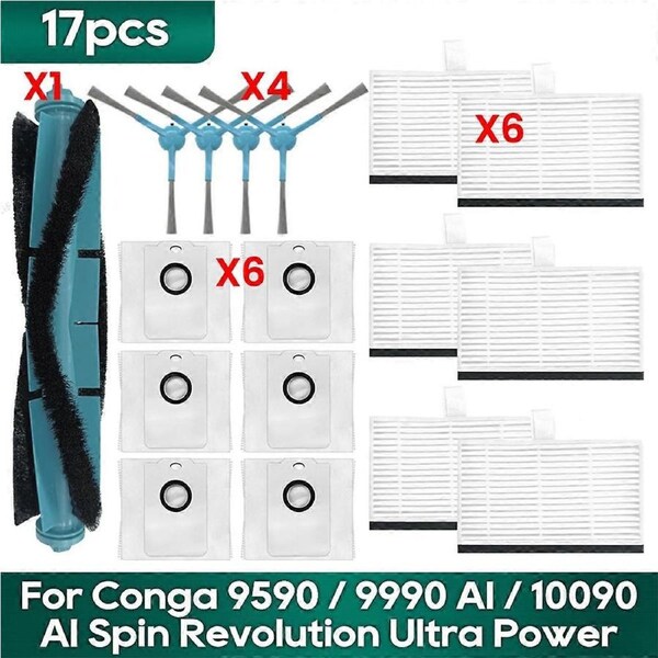 For Cecotec Spare Parts Hepa Filter Main Brush Dust Bag