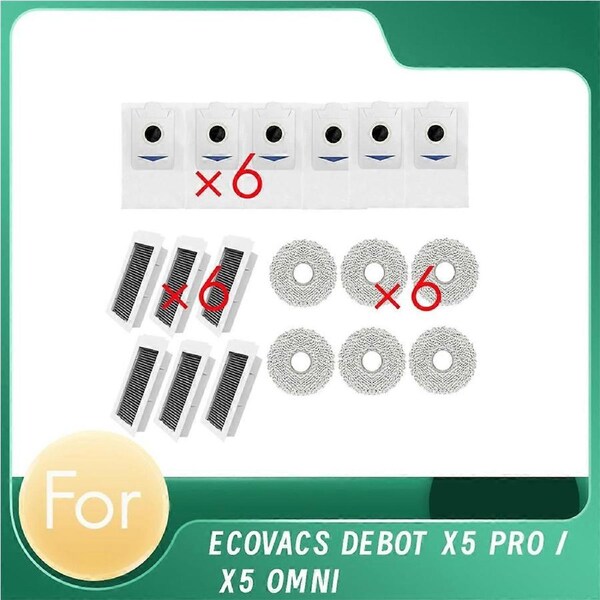 18 Pc for Ecovacs X5 Pro Sweeping Robot Accessories Parts Replacement