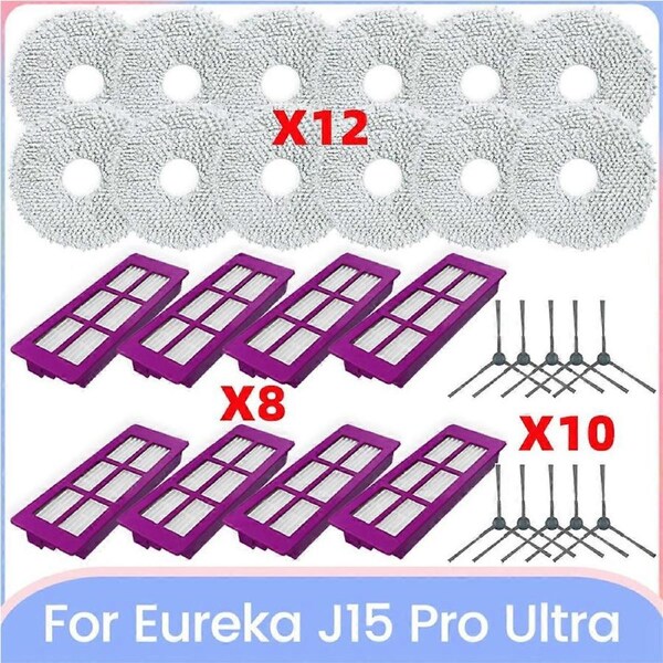 For Eureka J15 Pro Ultra Vacuum Parts Side Brush Hepa Filters