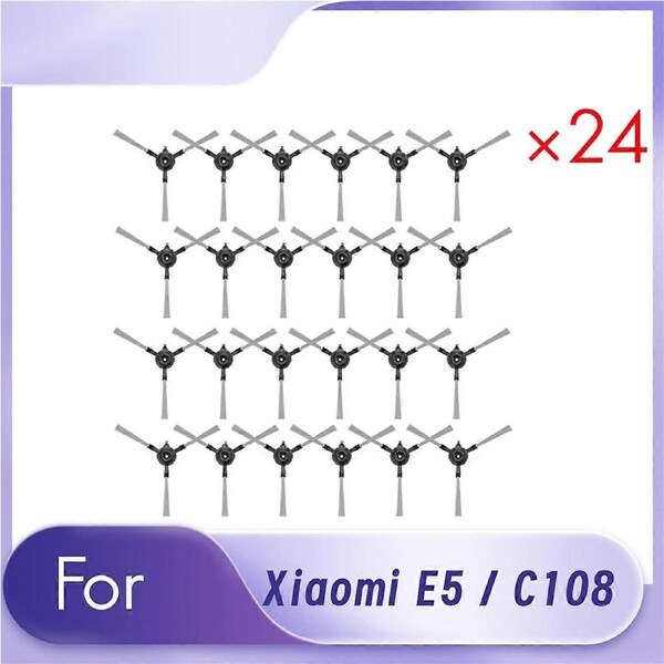 24 Pcs Side Brush for Xiaomi E5 / C108 Robot Vacuum Cleaner Parts