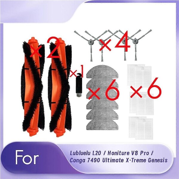 19Pcs for Lubluelu L20 Sweeping Robot Cleaner Parts Replacement