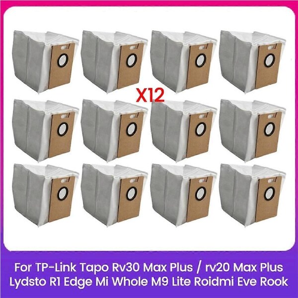 Dust Bag for TP-Link Tapo RV30 Max Plus Vacuum Parts 12PCS
