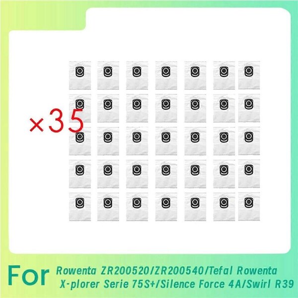 35 Pcs Dust Bags for Rowenta ZR200520/ZR200540/Swirl R39 Sweeper