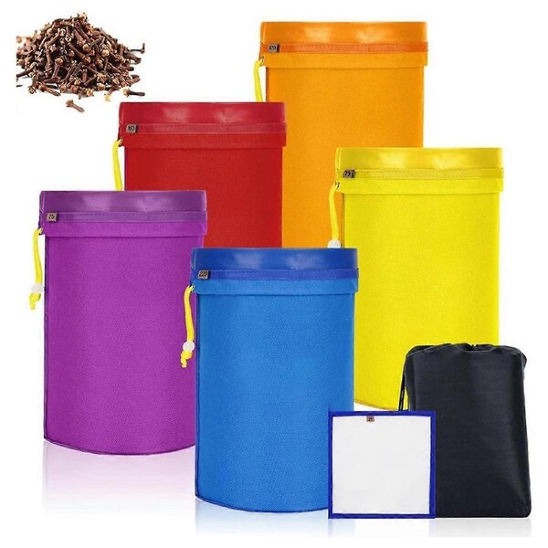 5 Pack 1-Gallon Filter Bag, Storage Bags with Filter Screen Brew Bag