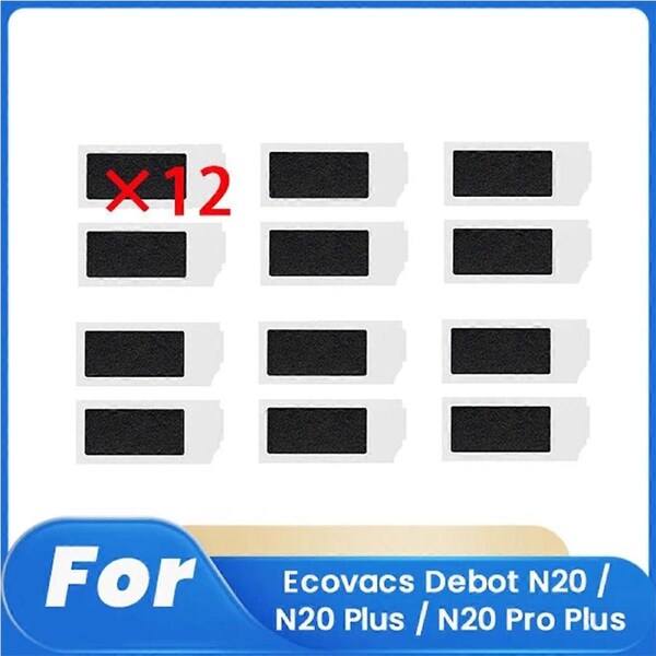 12 Pcs Cleaner Filter for Ecovacs Debot Sweeping Robot Accessories