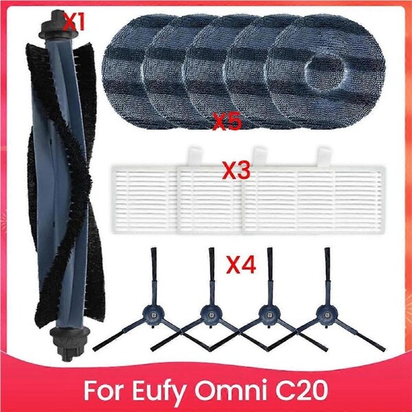 For Eufy Omni C20 Robot Vacuum Cleaner Main Side Brush Hepa Filter