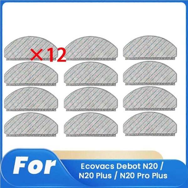12 Pc Cleaning Rag for Ecovacs Robot Vacuum Cleaner Parts Replacement
