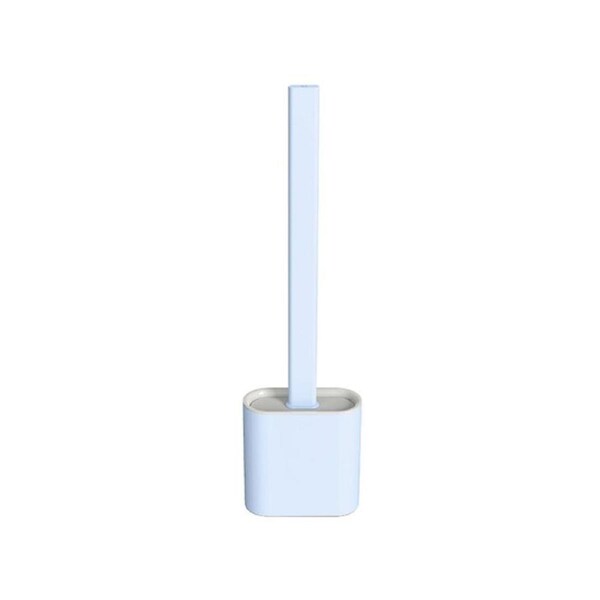Salesbay Toilet Brush with Holder Set Cleaning Long Handle Silicone Bristles