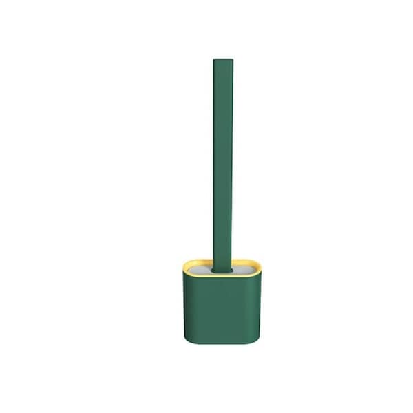 Salesbay Toilet Brush with Holder Set Cleaning Long Handle Silicone Bristles