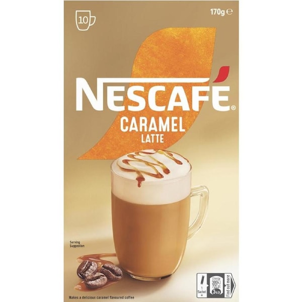Nescafe Caramel Latte Coffee Sachets - 50 Pack