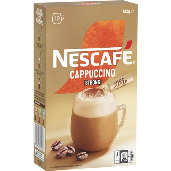 Nescafe Cappuccino Strong Coffee Sachets 50 Pack