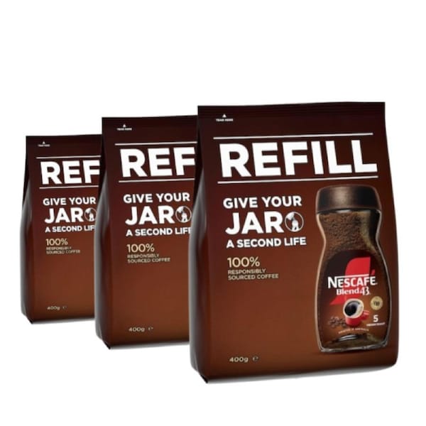 Nescafe Blend 43 Instant Coffee Refill 400g - 3 Pack