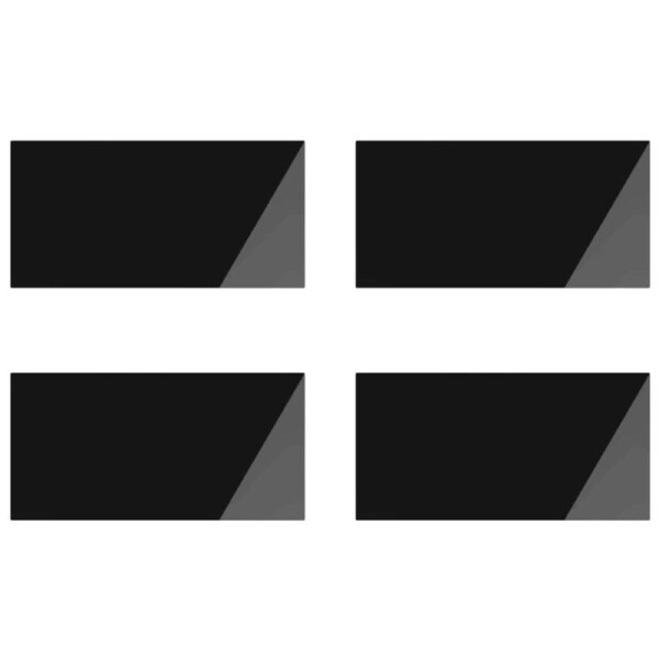 Table Top 4 pcs Black Tempered Glass vidaXL