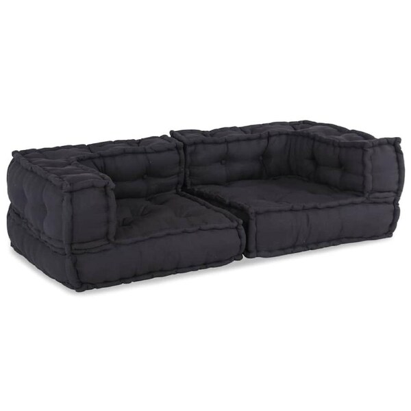 2-seater Modular Sofa Anthracite 140x70x36 Fabric vidaXL
