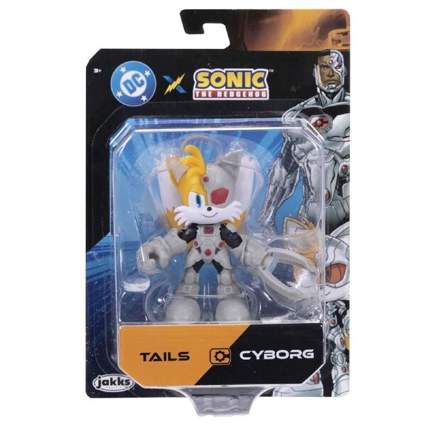 Sonic the Hedgehog X DC Tails and Cyborg 2.5 inch Action Figure
