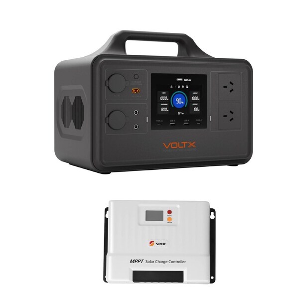 VoltX 1800W 1030Wh Power Station + 20A MPPT Solar Controller - Portable Lithium Backup