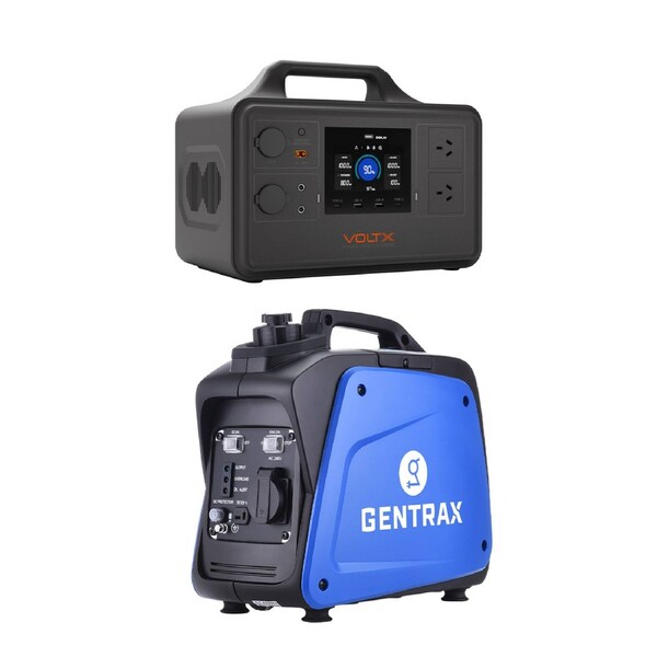 VoltX 1800W 1030Wh Power Station + GENTRAX 800W Inverter Generator