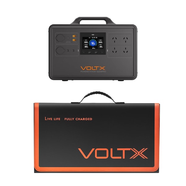 VoltX 2400W 2240Wh Power Station + 100W Foldable Solar Panel