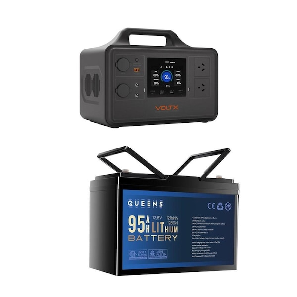 VoltX 1800W 1030Wh Power Station + 12V 95Ah Lithium Battery