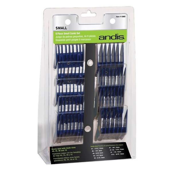Andis Comb Set Grooming Clipper For Dogs Small 9 Pieces