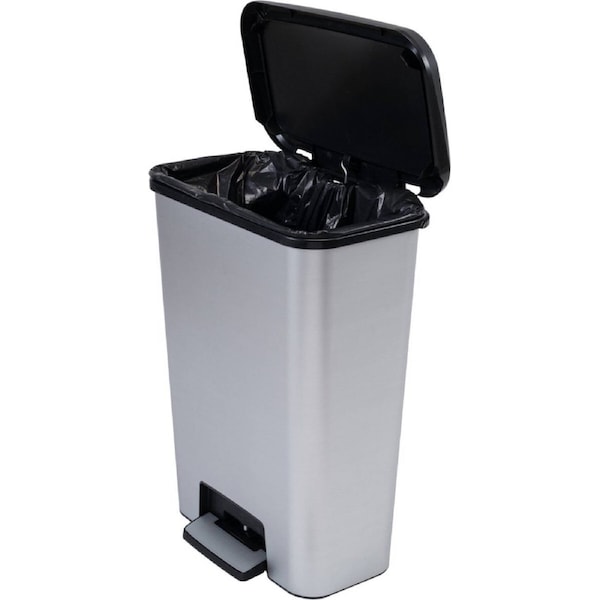 Curver Compatta 50L Recycling Bin - Steel Look