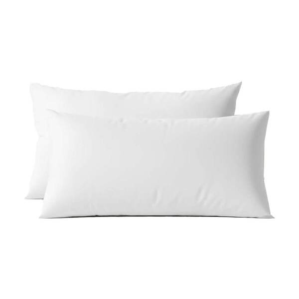 2pc Renee Taylor 400TC Egyptian Cotton King Pillowcase Pair White 50x90cm