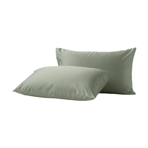 2pc Renee Taylor 400TC Egyptian Cotton Standard Pillowcase Pair Basil