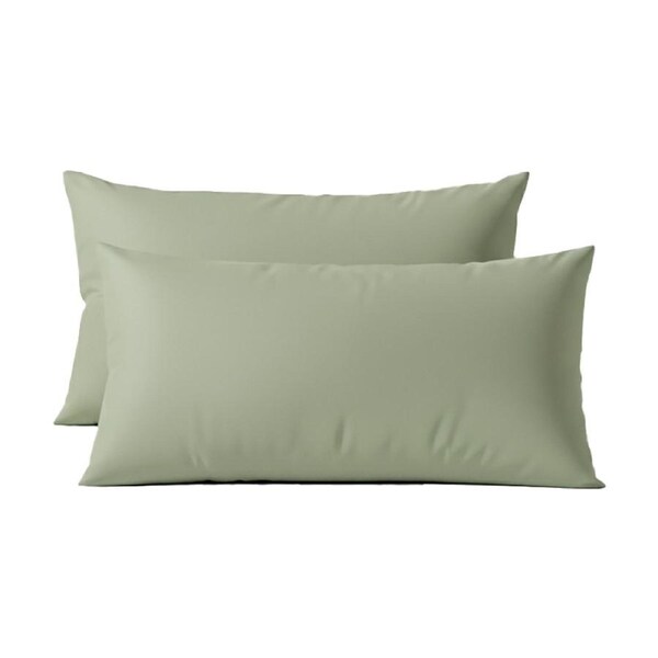 2pc Renee Taylor 400TC Egyptian Cotton King Pillowcase Pair Green 50x90cm
