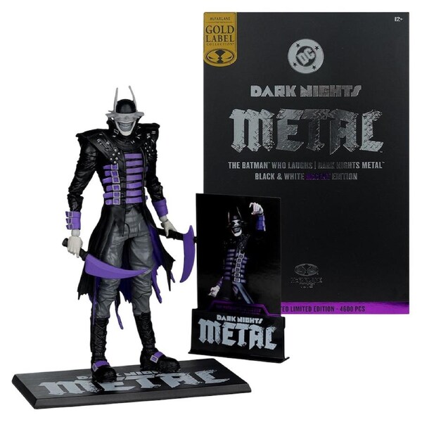 DC Multiverse Gold Label Dark Nights Metal The Batman Who Laughs Black and White Accent Edition 7 inch Action Figure