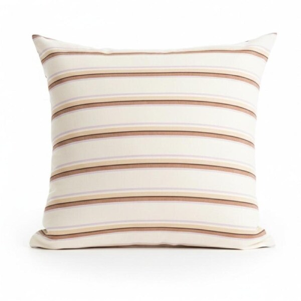 Renee Taylor Textured Cotton Slub Reversible European Pillowcase William Stripe