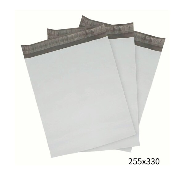 255x330mm White Poly Mailer – Self-Sealing Shipping Bag 100 Pack