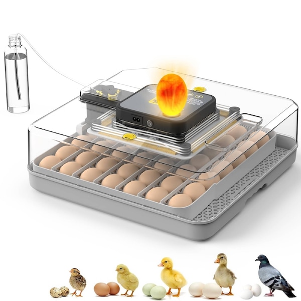 Advwin 48 Eggs Incubator with Egg Candler Automatic Egg Turning