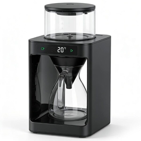 Advwin 8 Cup Drip Coffee Maker, Coffee Machine with LED Touch Display, 1500ml Glass Carafe Coffee Maker, Smart Coffeemaker with 40 Mins Keep Warm, Precise Brewing Coffee Maker for Home/Kitchen