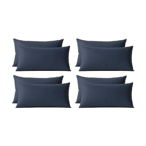 4x 2pc Renee Taylor 400TC Egyptian Cotton King Pillowcases Steel Blue 50x90cm