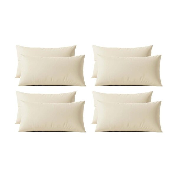 4x 2pc Renee Taylor 400TC Egyptian Cotton King Pillowcase Pair Vanilla 50x90cm